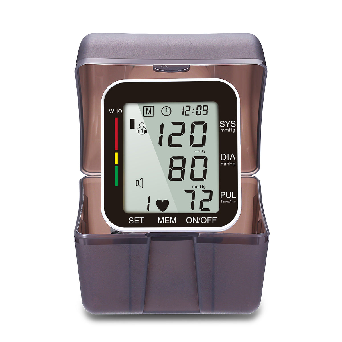 Wrist Blood Pressure Monitors Digital Blood Pressure Machine for Home Use  with Voice LED Backlit Adj