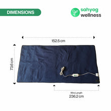 Load image into Gallery viewer, Sahyog Wellness Single Bed Bed Warmer/Blanket with 3 Level Temperature Controller (Size - 150 CM X 70 CM) with Lower Power Consumption (Dark Blue)