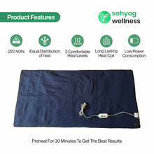 Load image into Gallery viewer, Sahyog Wellness Single Bed Bed Warmer/Blanket with 3 Level Temperature Controller (Size - 150 CM X 70 CM) with Lower Power Consumption (Dark Blue)