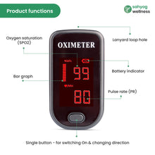 Load image into Gallery viewer, Sahyog Wellness LED Type Fingertip Pulse Oximeter (Black)