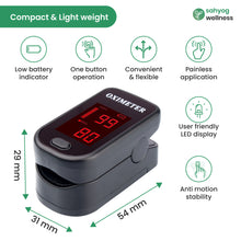 Load image into Gallery viewer, Sahyog Wellness LED Type Fingertip Pulse Oximeter (Black)